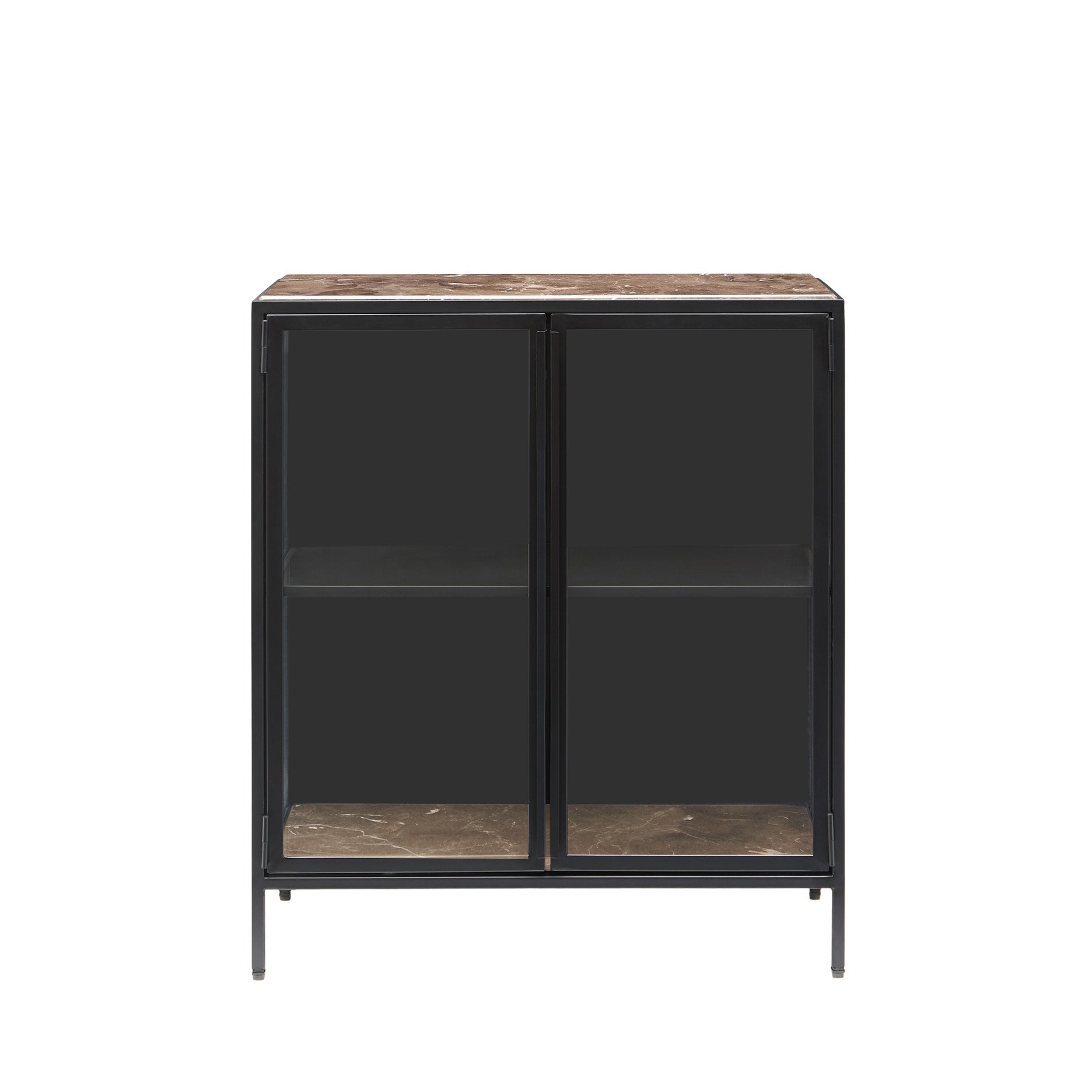 Mason II Vitrinenschrank – schwarzes Metall